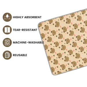 Waschbare wiederverwendbare Hunde Pipi Matte saugfähige Haustier Trainingsmatte Bär Design
