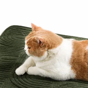 Alfombra de pana para mascotas de cuatro estaciones gatos perros cojín suave cálido antideslizante.