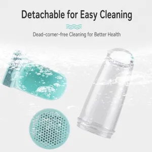 Portable pet water bottle for dogs and cats, outdoor travel water dispenser with detachable design.