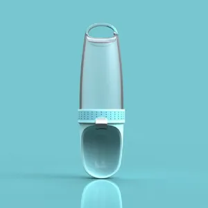 Portable outdoor pet water bottle for dogs and cats with integrated drinking cup main view