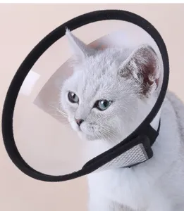 Transparenter Haustier Schutzkragen für Katzen und Hunde, Anti-Leck-Schutzkegel für Haustiere.