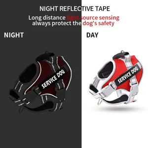 Reflective pet dog harness vest for medium large dogs outdoor walking safety night day use
