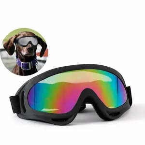 Occhiali Antivento per Cani da Compagnia Impermeabili Protezione UV Sci Occhiali da Sole Telaio in PVC Lente Colorata Protezione