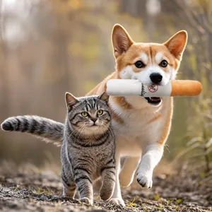 Funny squeaky cigarette plush dog toy bite resistant chew toy interactive pet supply for puppy