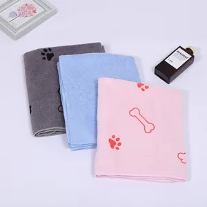 Huisdier sneldrogende absorberende handdoek, dikke microvezel honden katten badhanddoek.