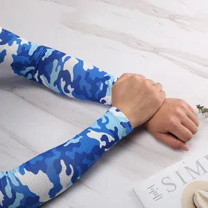 Outdoor Sports Sun Protection Arm Sleeves Ice Silk Breathable Camouflage Cycling Cooling UV Protection Arm Cover