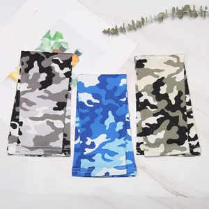 Unisex Camouflage Arm Sleeves UV Protection Ice Silk Cooling Sun Sleeves For Outdoor Sports Cycling Running Driving