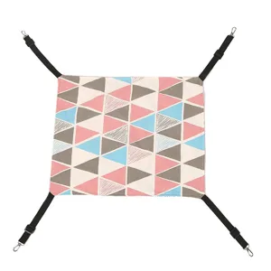 Geometrische Muster Haustier Hängematte mit verstellbaren Gurten für Katzen und Hunde.
