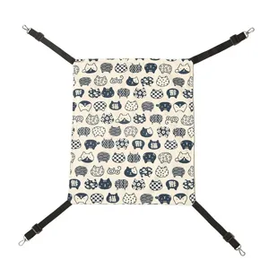 Verstellbare Haustier Katze Hängematte Leinwand hängendes Bett mit niedlichem Katzenprint.