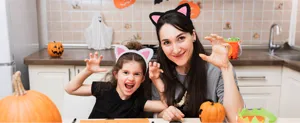 Plush cat ear headband detail shot showing cute animal design for festive daily wear style.