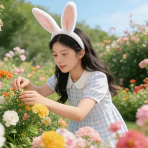 Easter plush extra-long bunny ear headband cute rabbit headwear party costume accessory