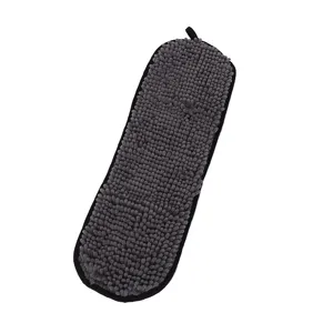 Toalla de baño de chenilla gris oscuro para mascotas, perros y gatos, microfibra muy absorbente.