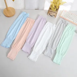 Summer Solid Color Lightweight Breathable Sun Protection Ice Silk Sleeves UV Protection Long Arm Sleeves For Outdoor Sports