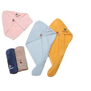 Microfiber dry hair cap soft absorbent quick drying hair towel wrap for women home daily use