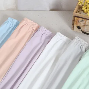 Summer solid color ice silk sun protection sleeves, long UV protection arm sleeves for outdoor.