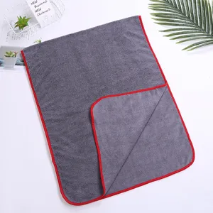 Grande serviette de lavage auto en microfibre epaisse 60x160cm chiffon de nettoyage.