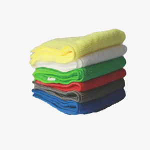 Multi-color microfiber cleaning cloth set for efficient kitchen and household dishwashing