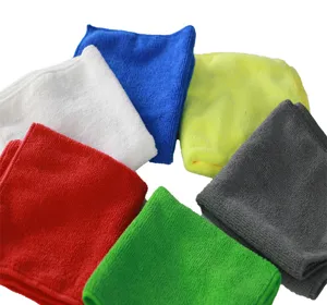 Detailed view of colorful microfiber cleaning cloths showing fine texture and strong fabric quality.