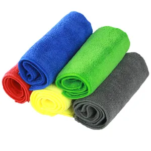 Microfiber cleaning cloths multi-color rolled set for kitchen dishwashing and home use