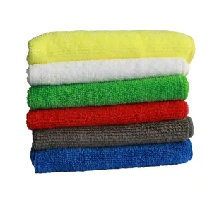 Colorful microfiber cleaning cloths set, highly absorbent kitchen dish towels for daily home use.