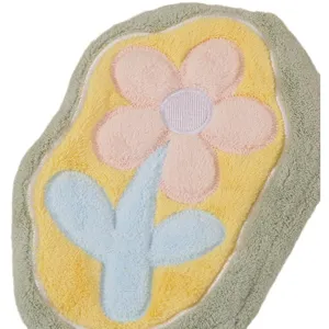 Grazioso asciugamano da cucina con fiore, panno di pulizia appendibile in morbido pile corallo.