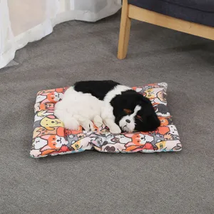 Tappetino Per Letto Per Cani In Tela Ispessita Stampa Cartone Animato Traspirante Tappetino Per Dormire Per Quattro Stagioni Per Cani Gatti Cuccioli Forniture Per Animali