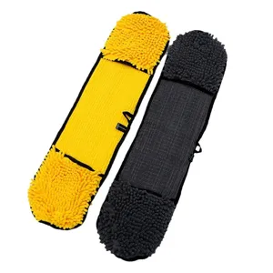 Toalla de microfibra de chenilla para mascotas guante de bolsillo super absorbente para perros