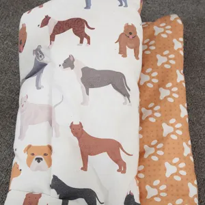 Tappetino per cani in tela addensata stampa cartoni animati bifacciale traspirante