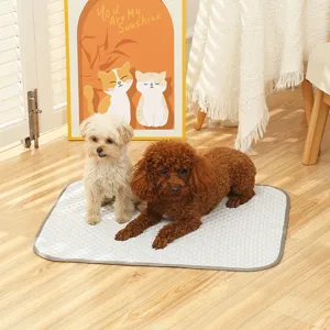 Cooling pet mat for dogs and cats summer breathable ice silk sleeping pad for small medium pets