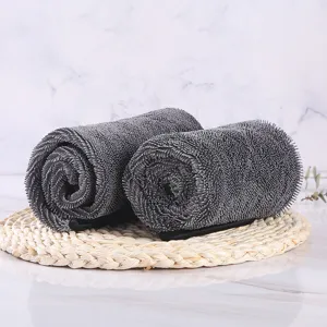 Premium microfiber car drying towel, ultra absorbent twisted loop cleaning cloth for auto detailing.