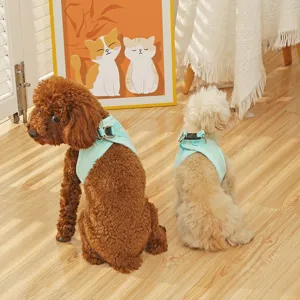 Pettorina per cani in rete traspirante per piccoli animali, comoda e regolabile per passeggiate.