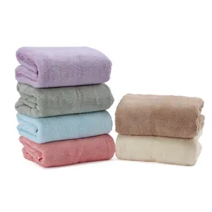 Gift Infant Baby Bath Towel High Grade Thickened Coral Fleece Face Towel Household Soft Absorbent Towel