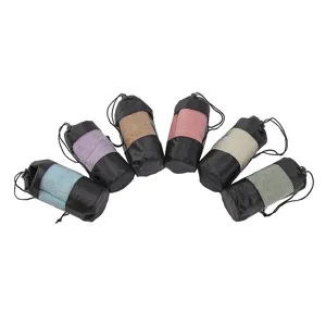 Microfiber sports towel quick dry lightweight gym fitness travel sweat absorbent mesh pouch