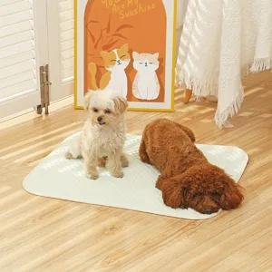 Summer pet cooling mat for dogs and cats, breathable ice silk pad for small and medium dogs.