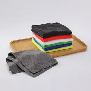 Toalla de Limpieza Absorbente Espesa de Microfibra Multicolor Paño Cuadrado Pequeño para Lavado de Autos Cocina Hogar