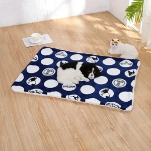Thickened plush pet blanket soft warm dog cat mat winter cozy sleeping bed pet supplies