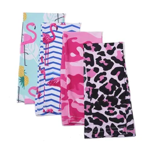 Summer women sun protection ice silk arm sleeves outdoor UV protection printed long sleeves