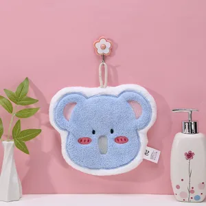 Cute koala shaped hanging hand towel, thickened absorbent bathroom towel for home use.