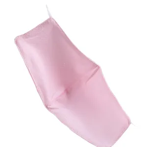 Maschera facciale solare traspirante in seta ghiacciata estiva rosa a rete lavabile protettiva