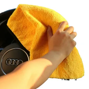 Thick microfiber car cleaning towel 40x40cm absorbent lint-free auto detailing cloth main view