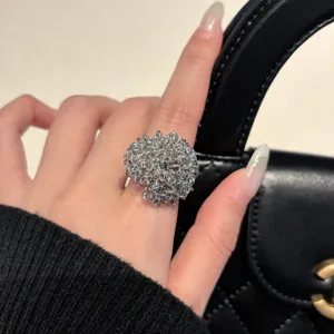 Anello aperto chic in metallo fuochi d'artificio stile europeo moda dito indice gioielli