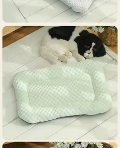 Atmungsaktive 3D Kühlmatte für Hunde und Katzen, bequemes Sommer Eisseide Haustierbett.