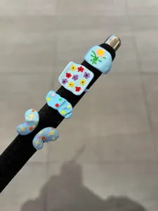 Sweet blue drip oil ring fashion fresh jewelry colorful dopamine ring for women close up detail