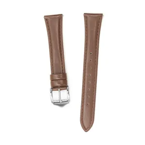 Cinturino per orologio in pelle marrone di ricambio da donna, elegante cinturino in vera pelle.