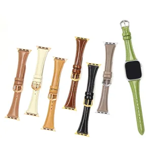 Leather watch strap replacement compatible with Apple Watch SE S11 S10 elegant design