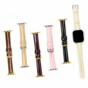 Cinturino in pelle sottile compatibile con Apple Watch, elegante cinturino di ricambio.