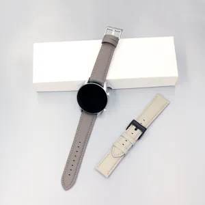 Echtleder Uhrenarmband Ersatz für Smartwatch mit Zusatzband und schlichter Box Verpackung.