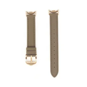 Cinturino per orologio in vera pelle di alta qualita, elegante cinturino grigio con fibbia.