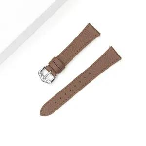Brown leather watch strap replacement compatible with smart watch 41mm women style