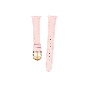 Cinturino per orologio in pelle rosa di ricambio per quadranti, elegante accessorio fibbia.
